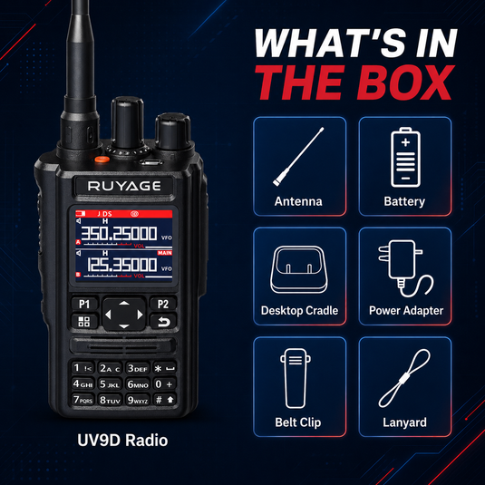 RUYAGE UV9D 6-Band GPS Bluetooth Analog Walkie Talkie