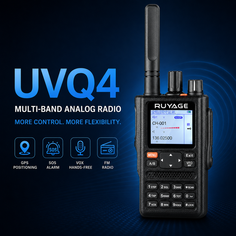 Load image into Gallery viewer, RUYAGE UVQ4 6-Band GPS Analog Walkie Talkie

