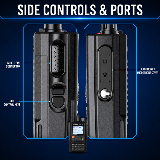 RUYAGE UVQ4 6-Band GPS Analog Walkie Talkie