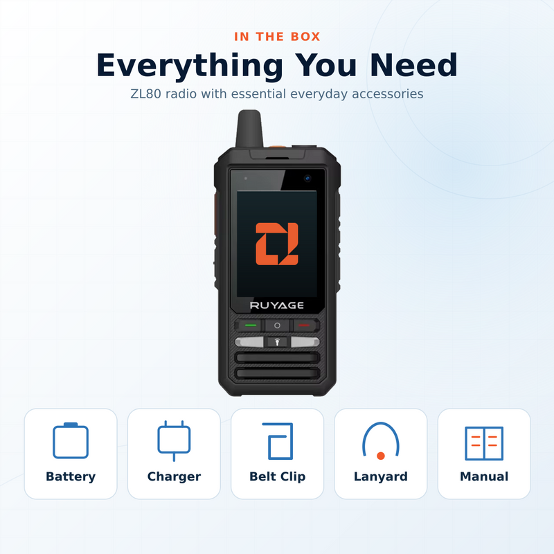Load image into Gallery viewer, RUYAGE ZL80 Zello-Compatible 4G LTE/WiFi Touchscreen Walkie Talkie
