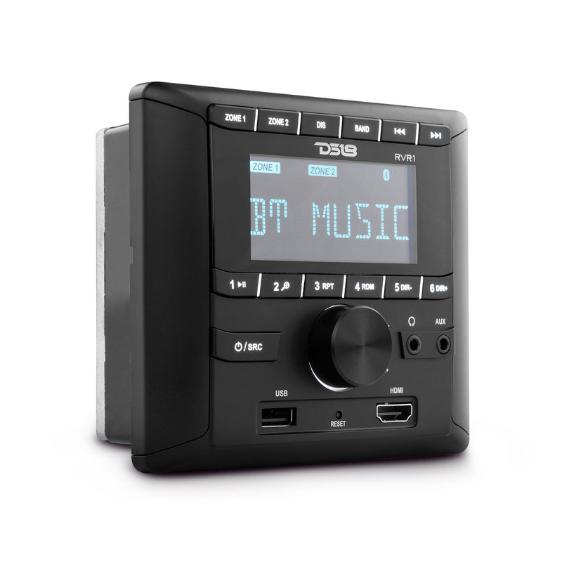 Load image into Gallery viewer, RV and Trailers Headunit 2.75" LCD screen , 2 Zones, 4 volts Output,HDMI, BT, RDS 4 X 50 Watts
