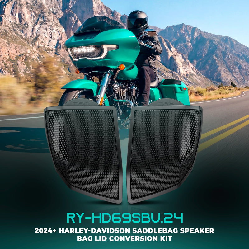 Load image into Gallery viewer, Harley-Davidson Saddlebag Speaker Lid Conversion Kit for models 2024+

