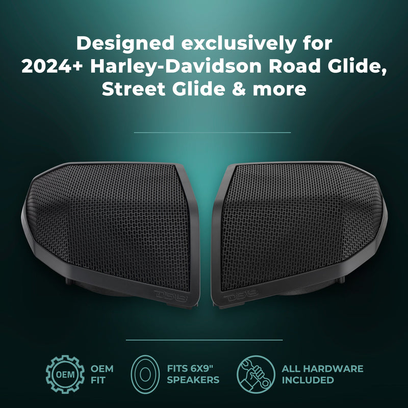 Load image into Gallery viewer, Harley-Davidson Saddlebag Speaker Lid Conversion Kit for models 2024+
