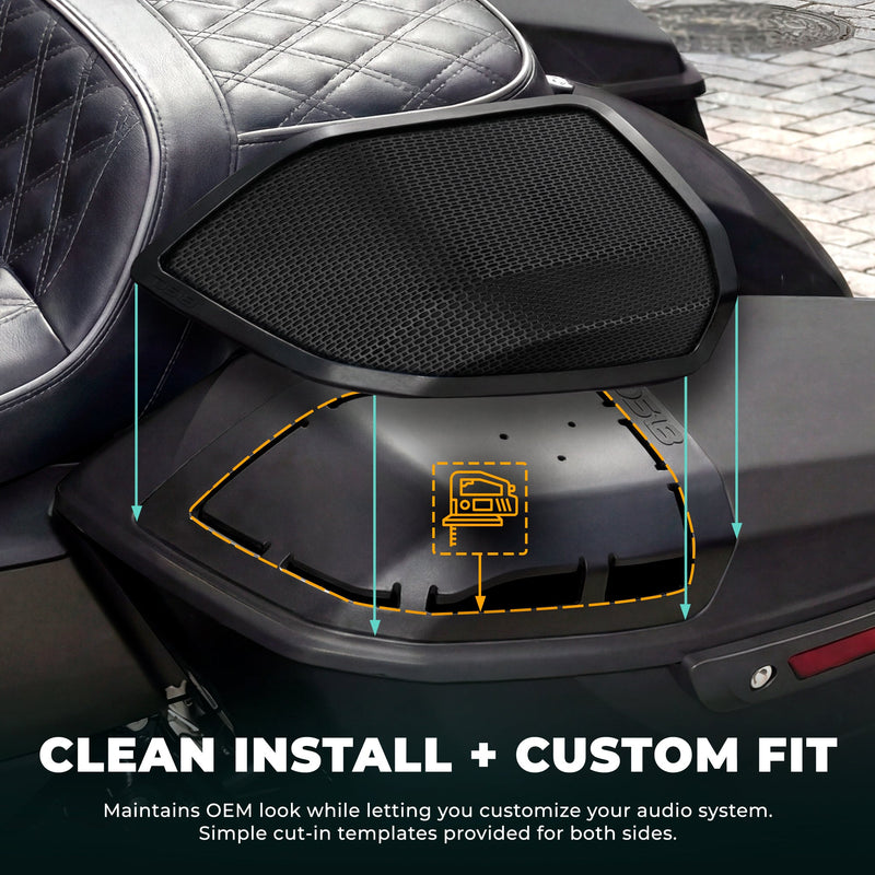 Load image into Gallery viewer, Harley-Davidson Saddlebag Speaker Lid Conversion Kit for models 2024+
