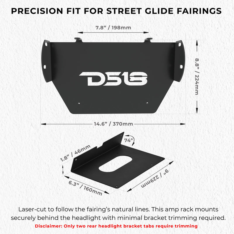 Load image into Gallery viewer, Harley-Davidson Street Glide Amplifier Rack for models 2014–2023
