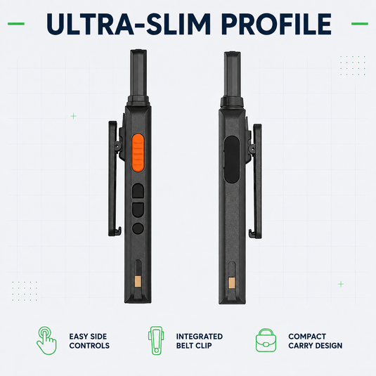 RUYAGE RY18 Ultra-Thin UHF Analog Walkie Talkie – One-Key Pairing