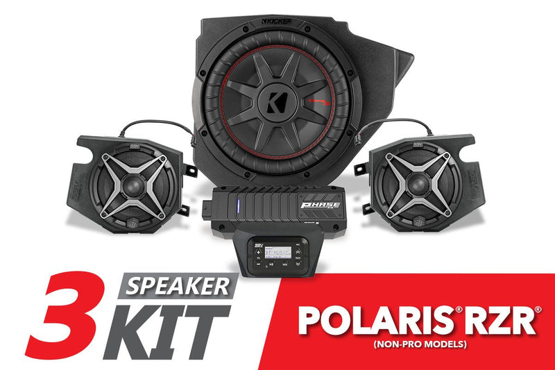 Load image into Gallery viewer, 2014-2023 Polaris RZR Complete SSV Works 3-Speaker Plug-&amp;-Play Kit
