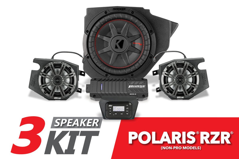 Load image into Gallery viewer, 2014-2023 Polaris RZR Complete Kicker 3-Speaker Plug-&amp;-Play Kit
