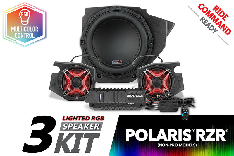 Load image into Gallery viewer, 2014-2023 Polaris RZR V-Spec 3-Speaker Plug-&amp;-Play Kit for Ride Command
