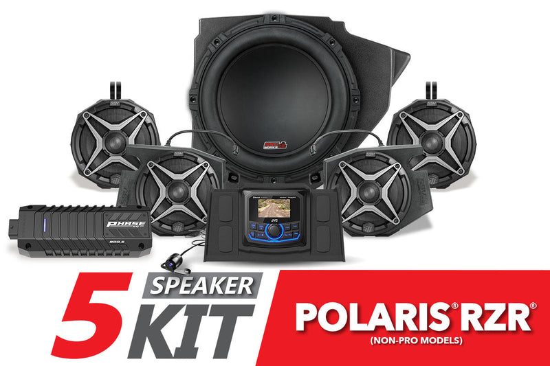 Load image into Gallery viewer, 2014-2023 Polaris RZR Complete SSV Works 5-Speaker Plug-&amp;-Play Kit with JVC
