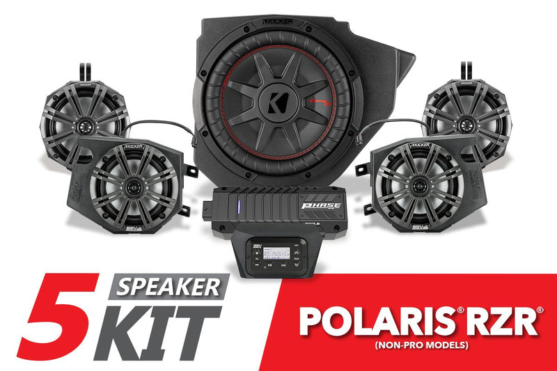 Load image into Gallery viewer, 2014-2023 Polaris RZR Complete Kicker 5-Speaker Plug-&amp;-Play Kit
