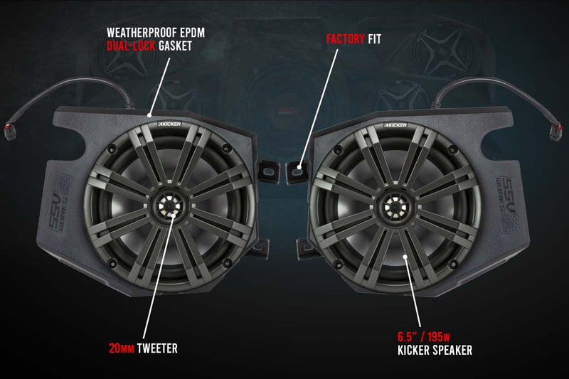 Load image into Gallery viewer, 2014-2023 Polaris RZR Front Kick 6.5" Speaker Pods
