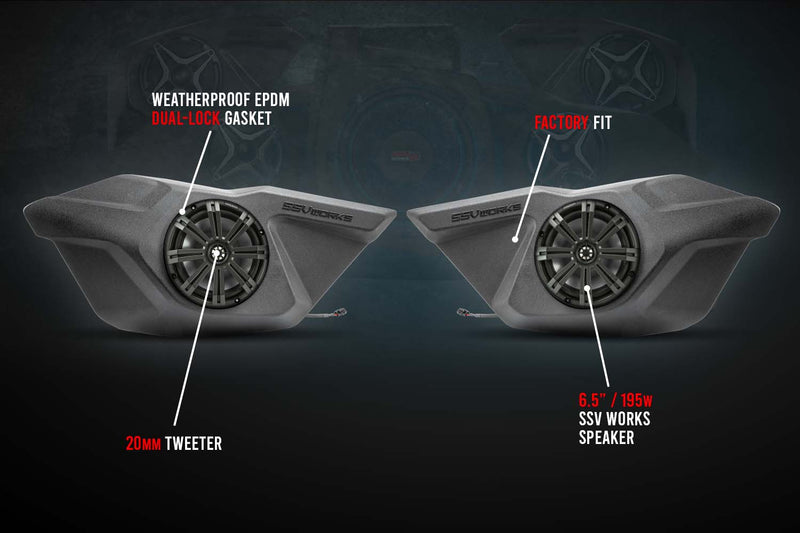 Load image into Gallery viewer, 2020-2023 Polaris RZR Pro Kicker 3-Speaker Plug-&amp;-Play System
