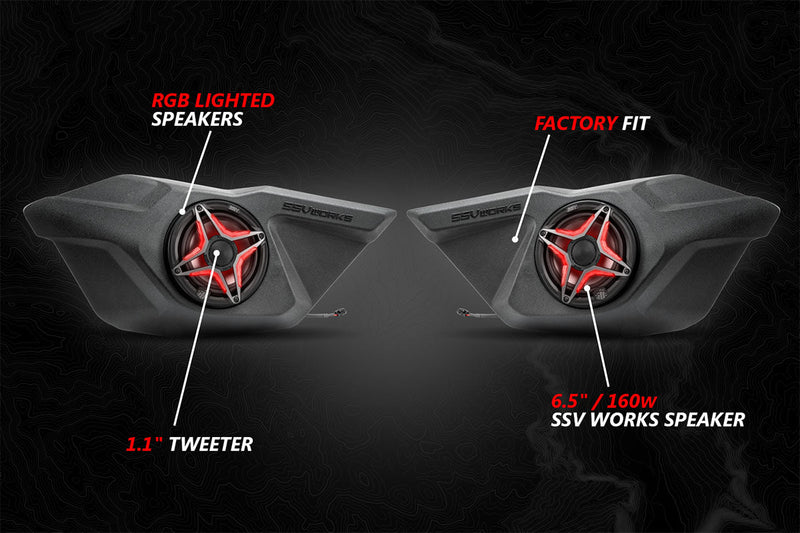 Load image into Gallery viewer, 2020-2024 Polaris RZR Pro V-Spec 5-Speaker Plug-&amp;-Play System for Ride Command
