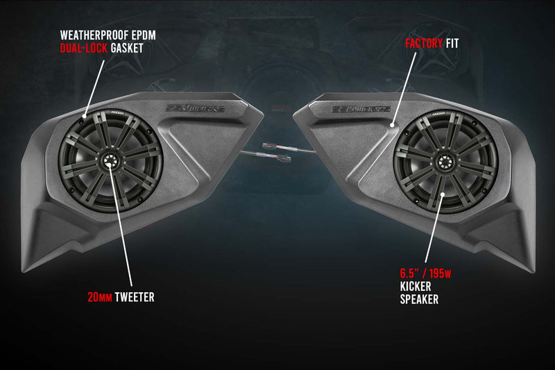 Load image into Gallery viewer, 2020-2024 Polaris RZR Pro Rear-Door 6.5in Add-On Speaker-Pods
