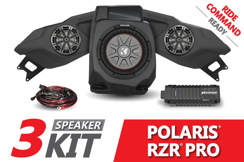 Load image into Gallery viewer, 2020-2023 Polaris RZR Pro Kicker 3-Speaker Plug-&amp;-Play System for Ride Command
