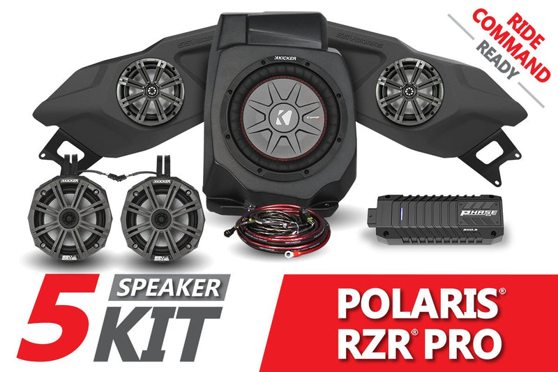 Load image into Gallery viewer, 2020-2023 Polaris RZR Pro Kicker 5-Speaker Plug-&amp;-Play System for Ride Command
