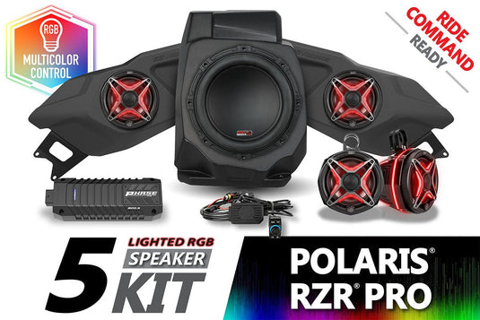 2020-2024 Polaris RZR Pro V-Spec 5-Speaker Plug-&-Play System for Ride Command