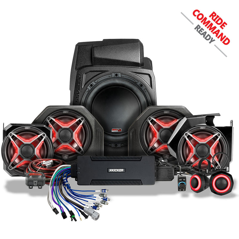 Load image into Gallery viewer, 2025-2026 Polaris® RZR Pro R / Pro S / Pro XP Phase-5 V-Spec 7-Speaker Plug-&amp;-Play Kit for Ride Command
