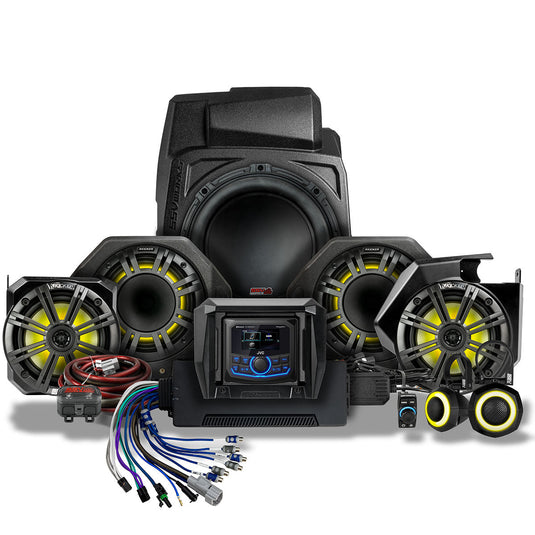 2025-2026 Polaris® RZR Pro R / Pro S / Pro XP Phase-6 K-Spec 7-Speaker Plug-&-Play Kit w/JVC Radio