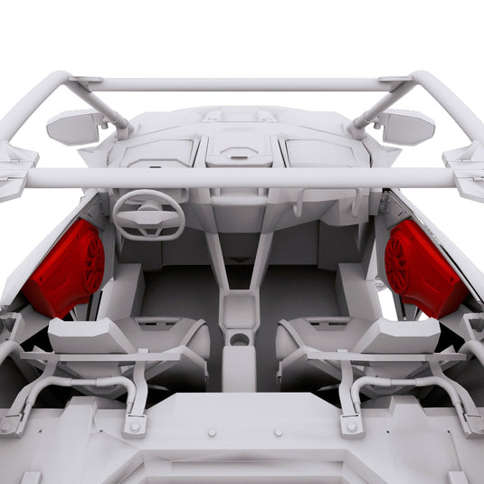 Polaris RZR Front Door Panels Loaded with NXL-IQ/BK 8" Coaxial Speakers