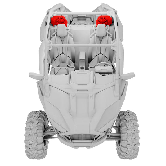 Polaris RZR-PRO 2020-2024 Rear Speaker Pods Loaded with NXL-iQ 6.5" Coaxial Speakers with Digital LED Lighting