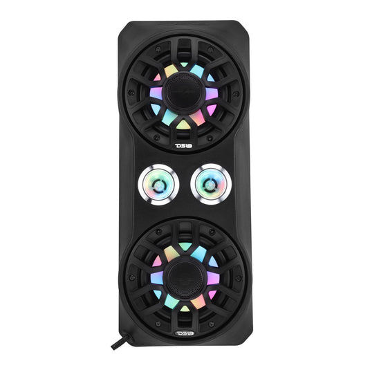 Polaris RZR Pro Waterfall Center Console Enclosure for 2020+ Models – Preloaded with 6.5" Speakers & 2.3" Tweeters | Digital LED Lights