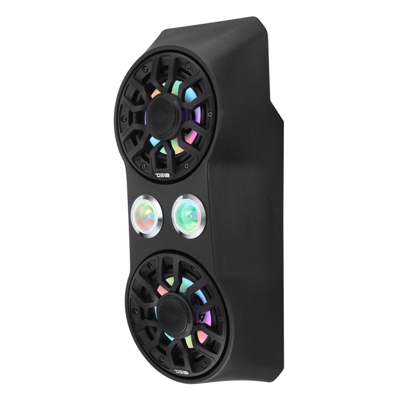 Load image into Gallery viewer, Polaris RZR Pro Waterfall Center Console Enclosure for 2020+ Models – Preloaded with 6.5" Speakers &amp; 2.3" Tweeters | Digital LED Lights
