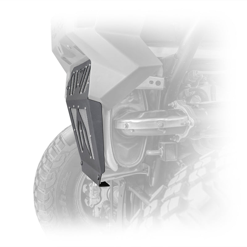 Load image into Gallery viewer, Close-up of RZR Pro XP exhaust guard on rear panel
