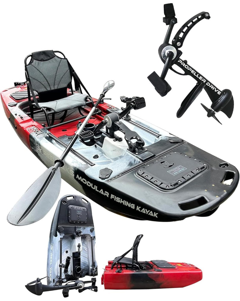 Load image into Gallery viewer, Raider 9.5ft Propeller Drive Modular Fishing Kayak
