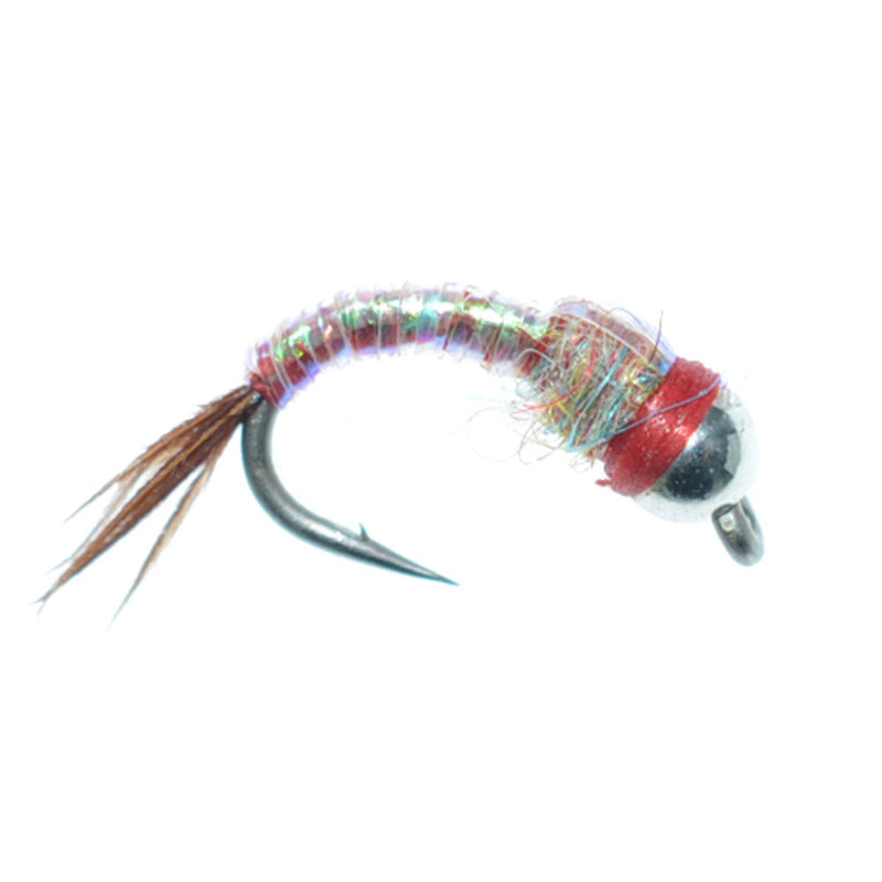 Load image into Gallery viewer, Bead Head Rainbow Warrior Nymph Fly Fishing Flies One Dozen Hook Size 16

