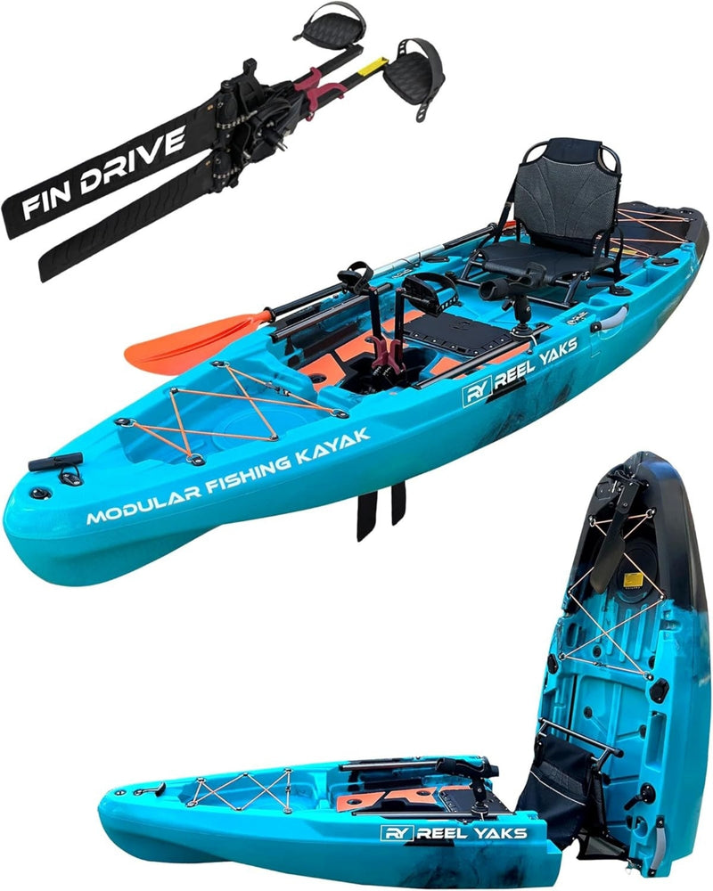 Load image into Gallery viewer, Rapido 10.8ft Fin Drive Modular Fishing Kayak
