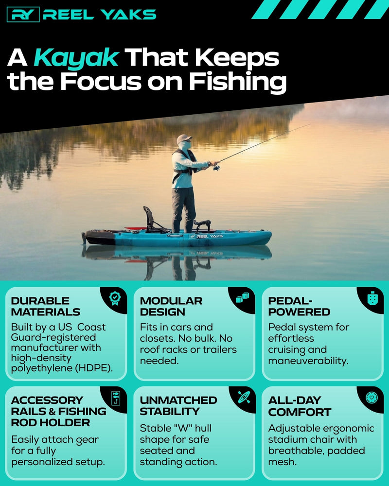 Load image into Gallery viewer, Rapido 10.8ft Fin Drive Modular Fishing Kayak
