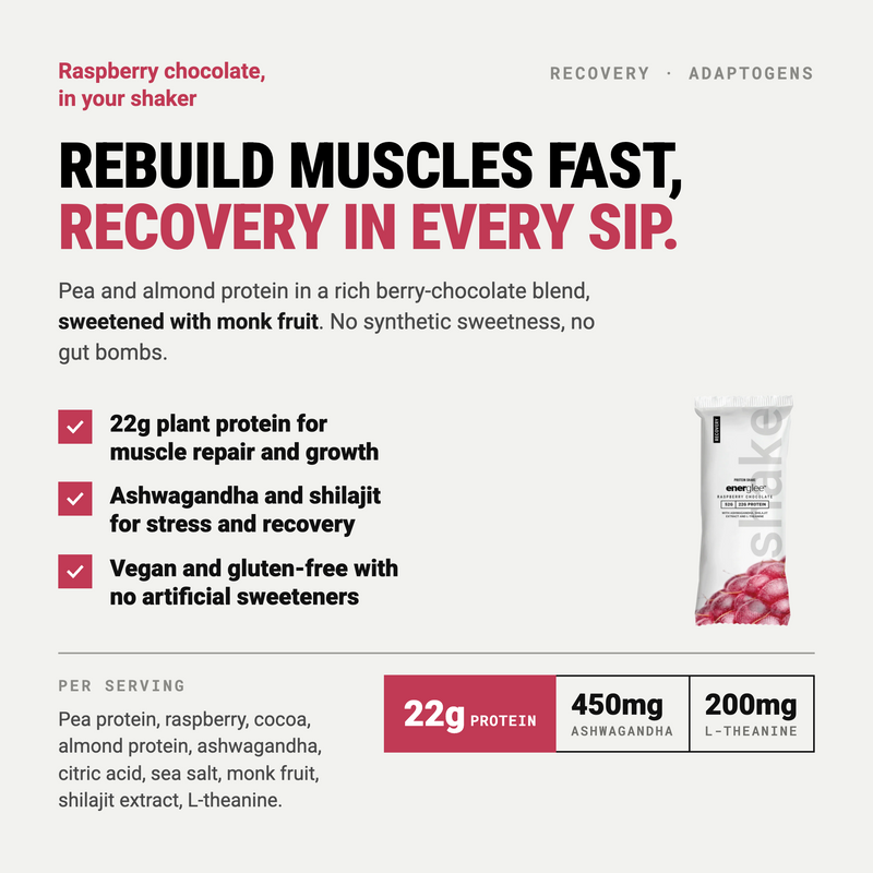 Load image into Gallery viewer, Chocolate Raspberry Recovery Protein Shake w/Adaptogens
