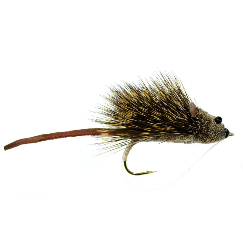 Load image into Gallery viewer, 3 Pack Deer Hair Scruffy Rat Size 2 - Bass Fly Fishing Bug Wide Gape Bass Hooks With Weed Guard
