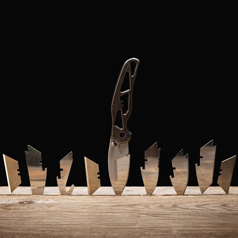 Load image into Gallery viewer, RAZORBACK Signature Folding Knife, 9 Interchangeable Blades
