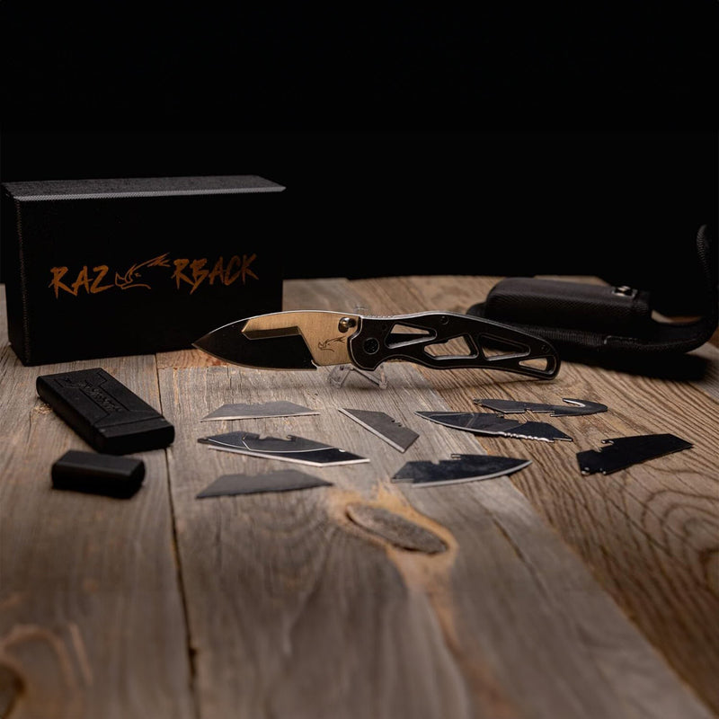 Load image into Gallery viewer, RAZORBACK Signature Folding Knife, 9 Interchangeable Blades
