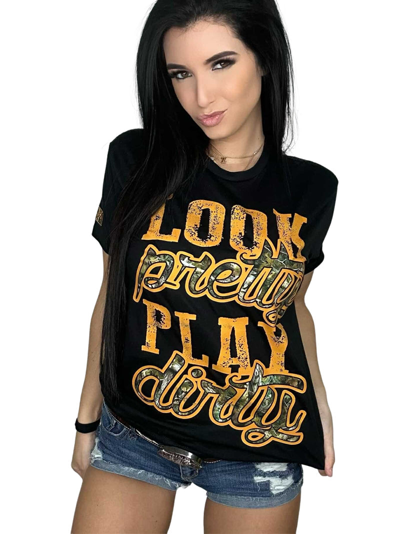Load image into Gallery viewer, Look Pretty Play Dirty Tee | Hunting Edition

