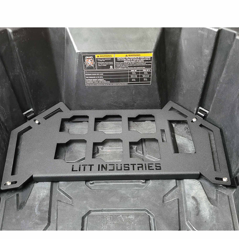 Load image into Gallery viewer, milwaukee packout toolbox or cooler mount plate dimensions aftermarket accessories utv half mount for polaris rzr pro xp or xp4 models by litt industries

