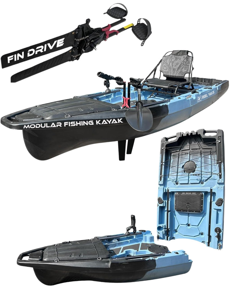Load image into Gallery viewer, Recon 10ft Fin Drive Modular Fishing Kayak
