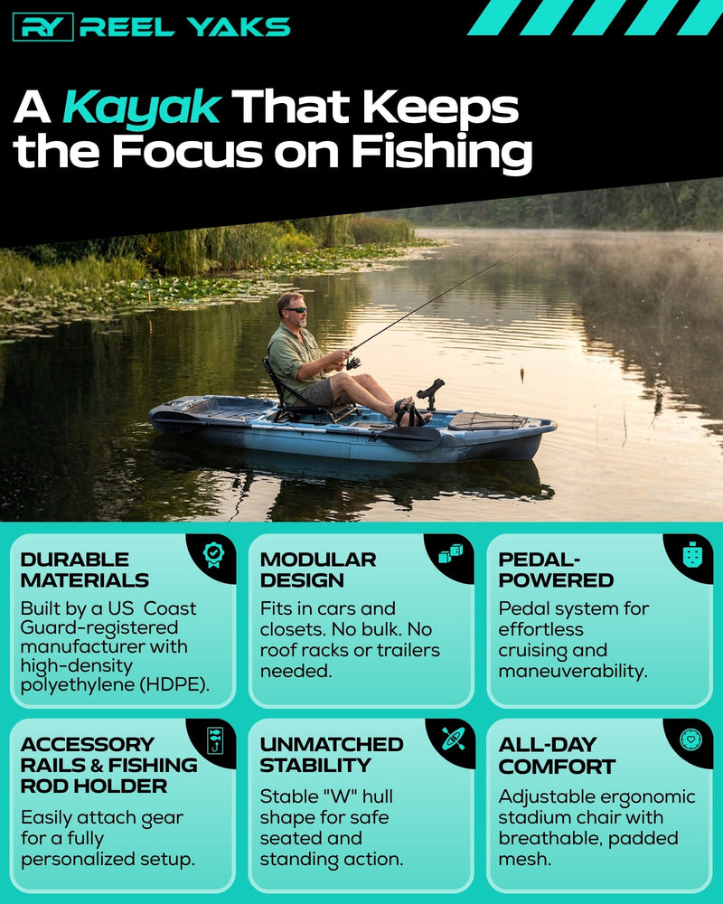 Load image into Gallery viewer, Recon 10ft Fin Drive Modular Fishing Kayak
