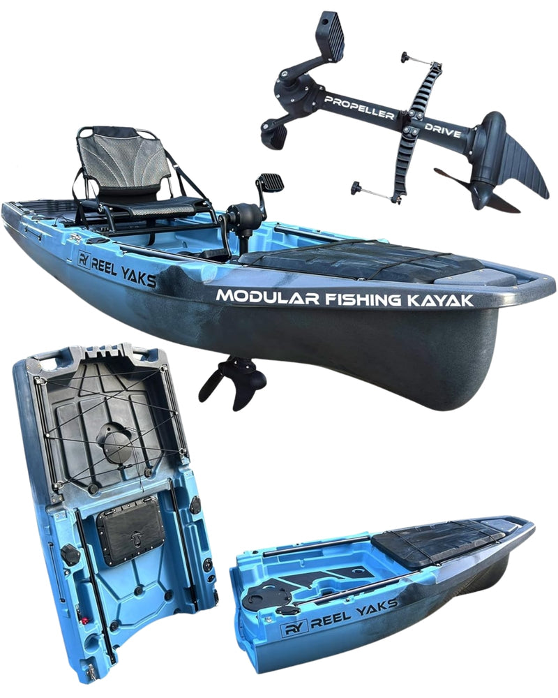 Load image into Gallery viewer, Recon 10ft Propeller Drive Modular Fishing Kayak

