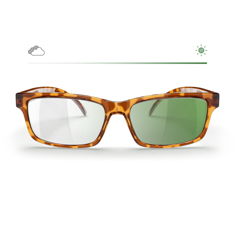 Load image into Gallery viewer, Tortoise Rectangle Prescription Transitions® Colors
