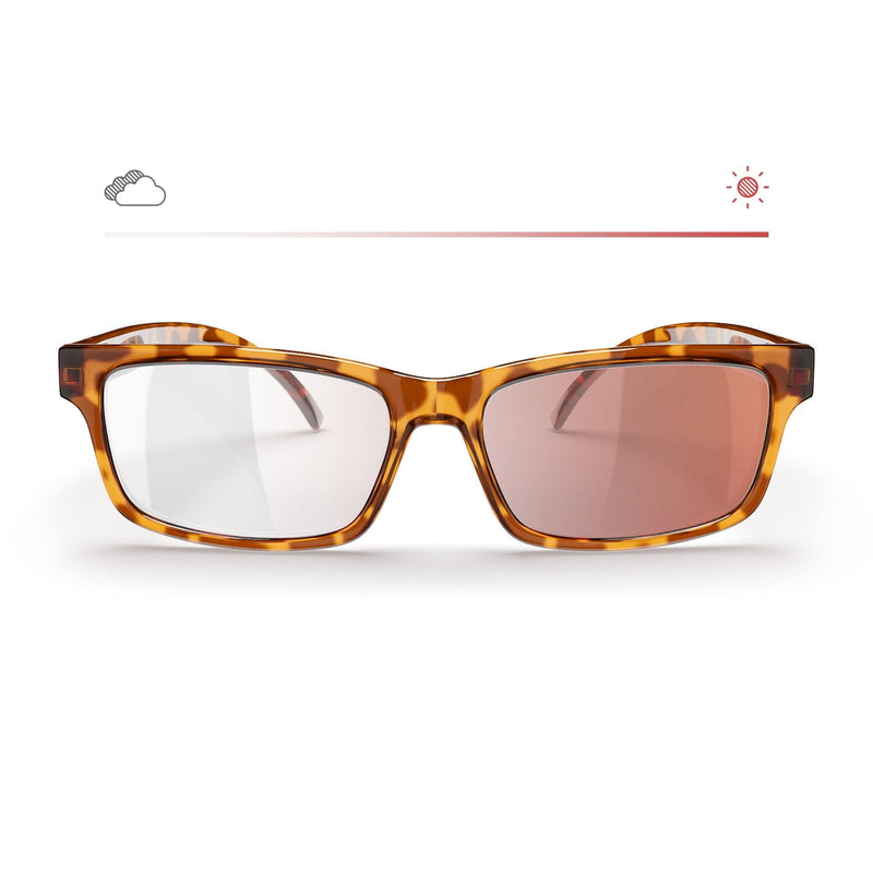 Load image into Gallery viewer, Tortoise Rectangle Prescription Transitions® Colors
