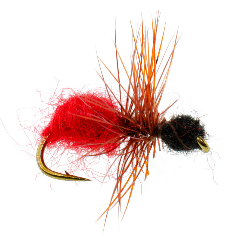 Load image into Gallery viewer, Velvet Cowkiller Ant Wasp Terrestrial Trout Dry Fly - 1 Dozen Flies Hook Size 12

