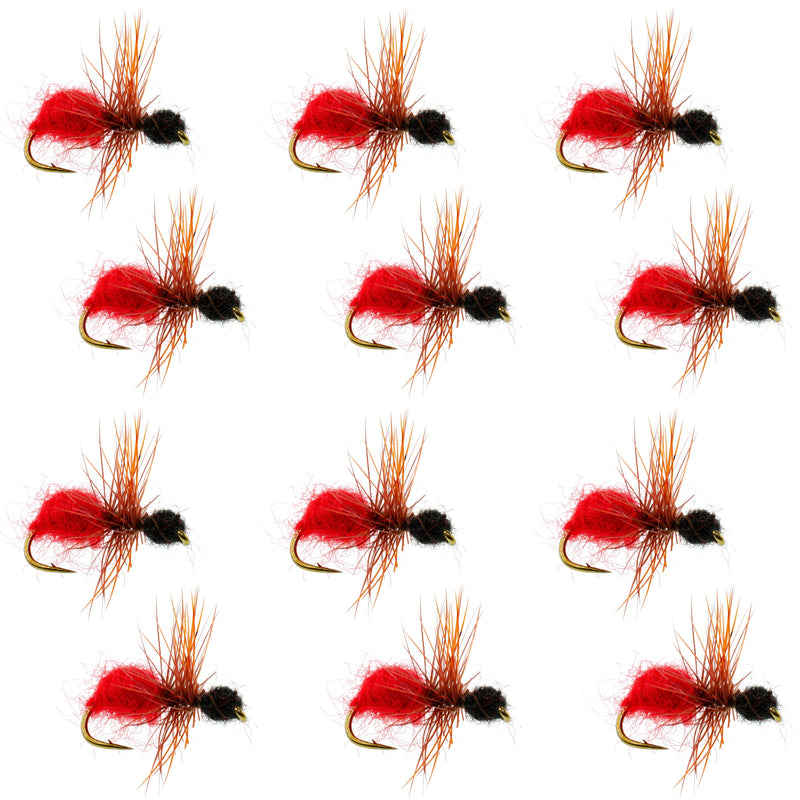 Load image into Gallery viewer, Velvet Cowkiller Ant Wasp Terrestrial Trout Dry Fly - 1 Dozen Flies Hook Size 12
