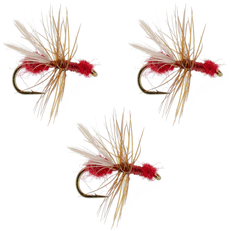 Load image into Gallery viewer, 3 Pack Red Fur Flying Ant Terrestrial Trout Dry Fly - Hook Size 14
