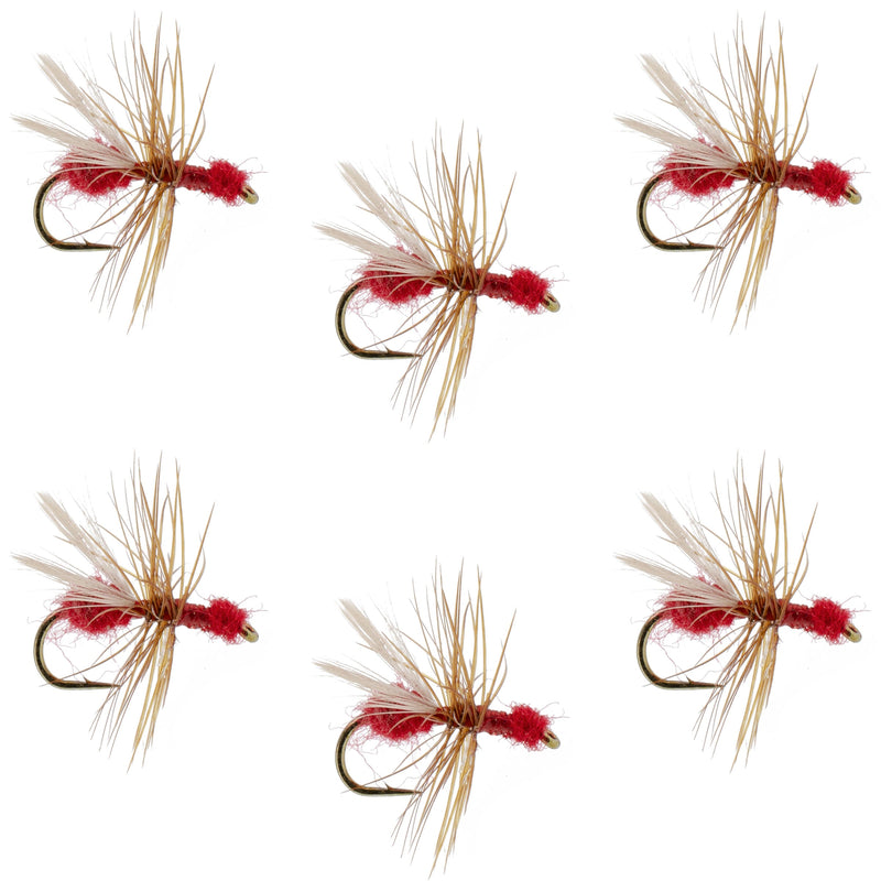 Load image into Gallery viewer, Red Fur Flying Ant Terrestrial Trout Dry Fly - 6 Flies Hook Size 14
