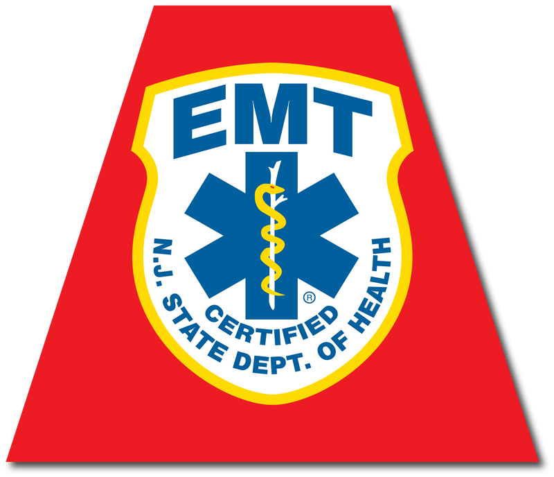 Load image into Gallery viewer, NEW JERSEY EMT REFLECTIVE HELMET (TET) TETRAHEDRON
