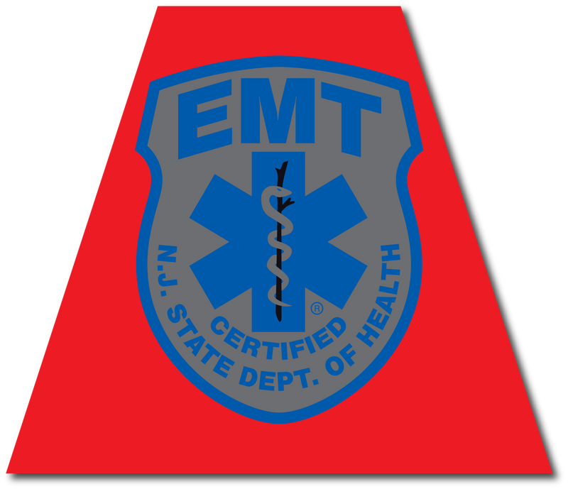 Load image into Gallery viewer, NEW JERSEY SUBDUED EMT REFLECTIVE HELMET (TET) TETRAHEDRON
